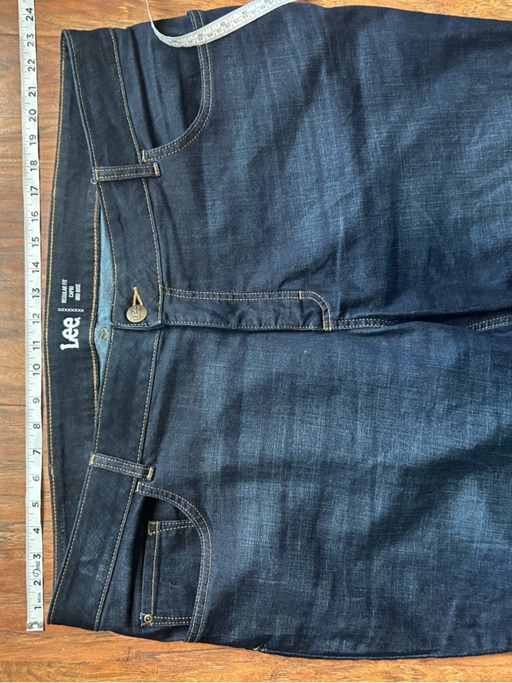 Lee Women’s Dark Indigo Denim Bermuda Shorts - Picture 9 of 10